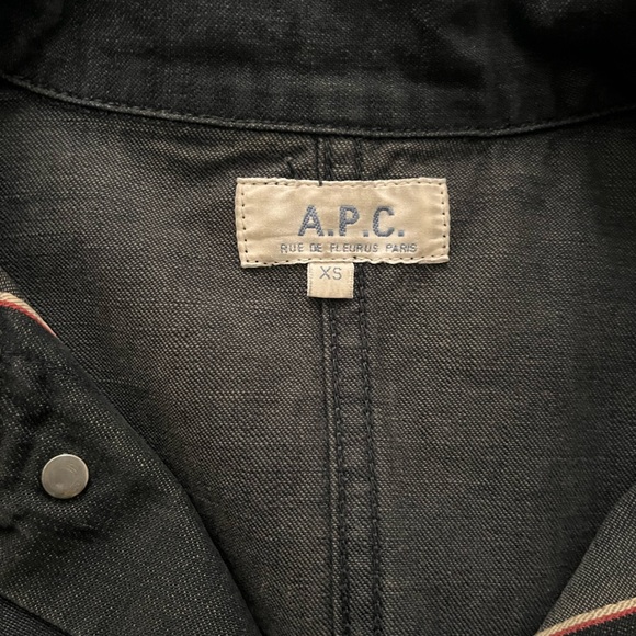 Cathartt x A.P.C. Denim Chore Jacket Black Size XS - Picture 3 of 6